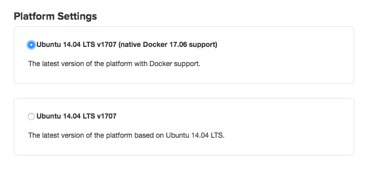 Use Ubuntu 14.04 with Native Docker Support