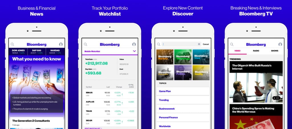 Bloomberg iOS app is built with React Native