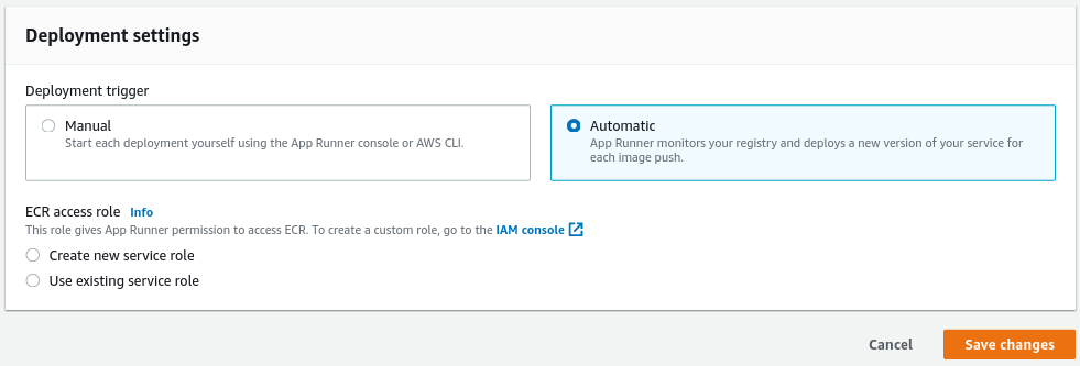 Changing from manual to automatic deployment