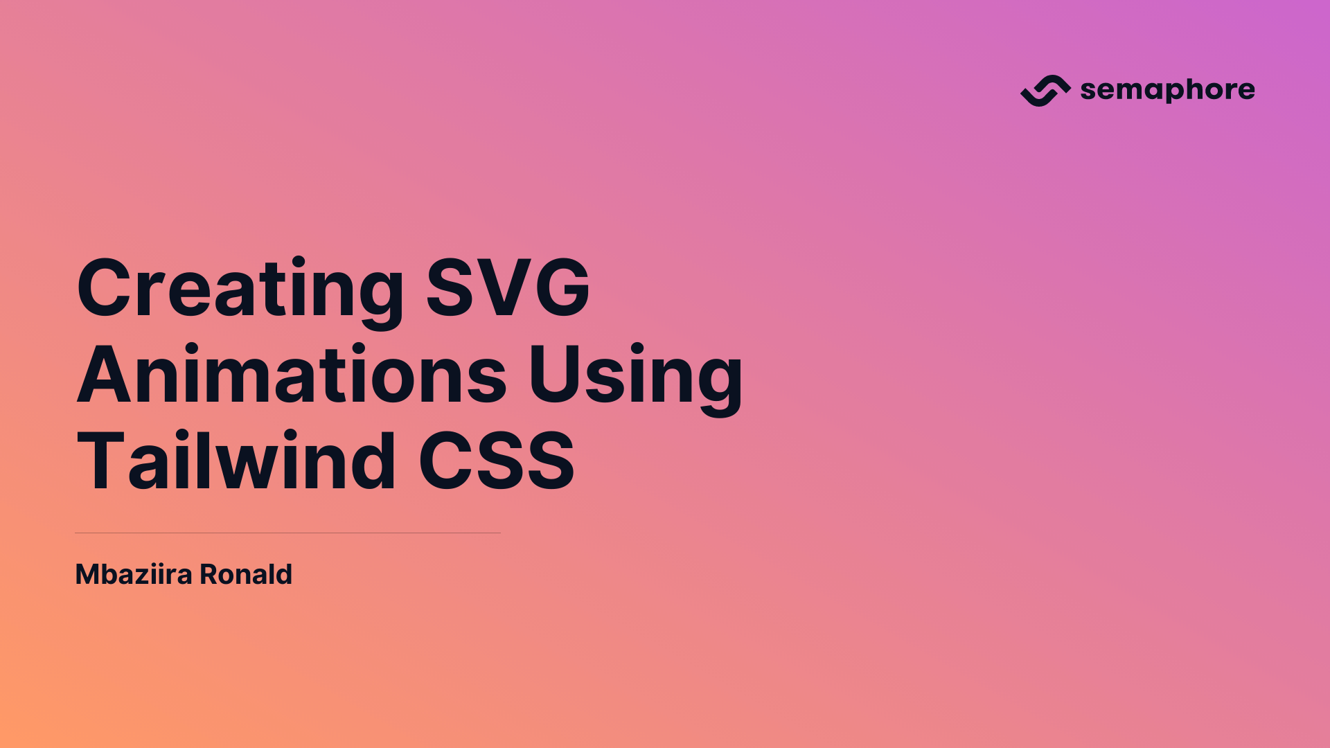 Creating Svg Animations Using Tailwind
