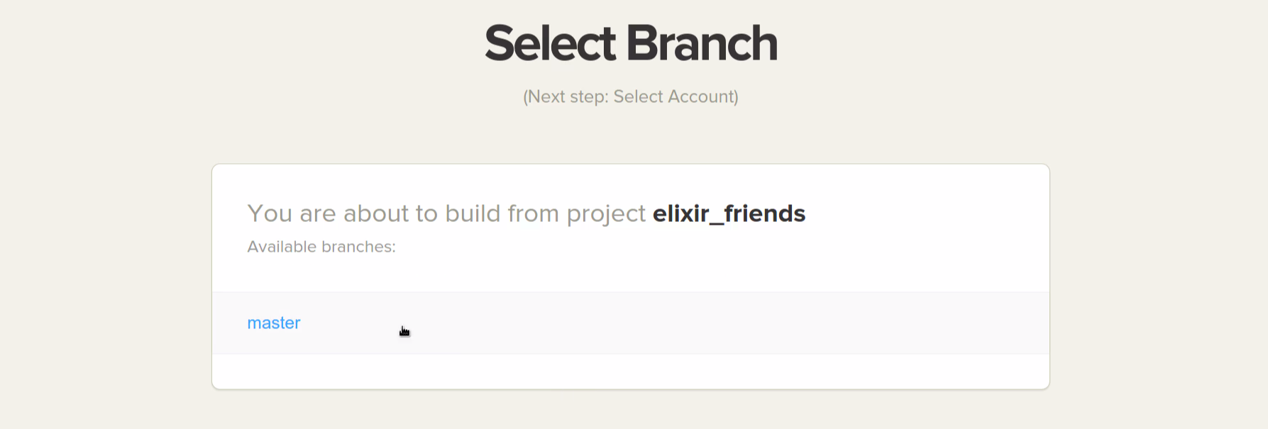 Select Branch