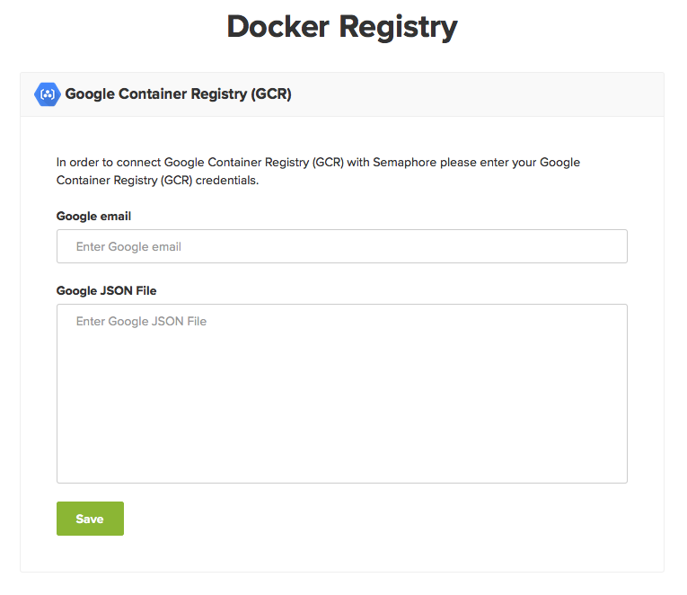 Google Container Registry Setup on Semaphore