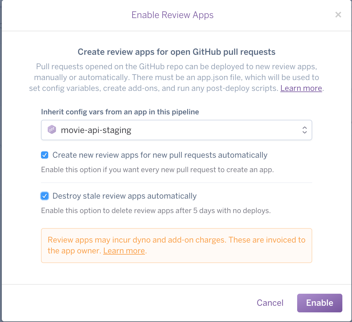 Configure Review App